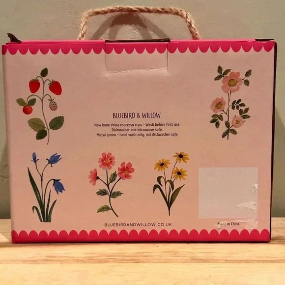 BRITISH TEA SHOP ESPRESSO CUP SET. MADE BY BLUEBIRD & WILLOW - Picture 3 of 7